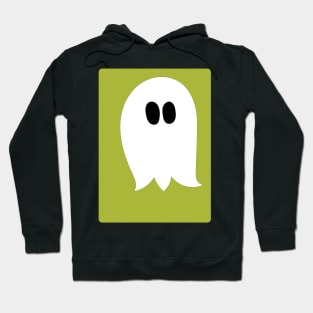 Cute ghost cartoon in a green frame Hoodie